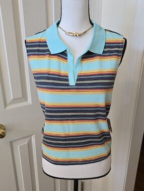 SO BRAND WOMENS JUNIOR PLUS SIZE SLEEVELESS STRIPED  TOP SIZE 2X